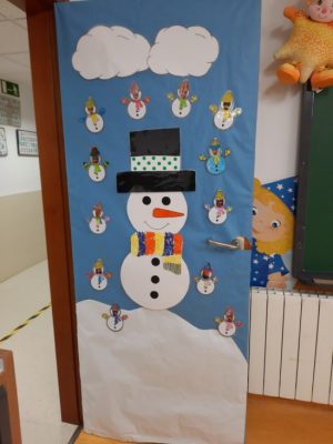Cómo decorar la puerta de tu aula de infantil en invierno