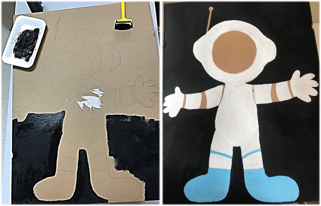 Proceso de creación del photocall para la decoración del aula infantil